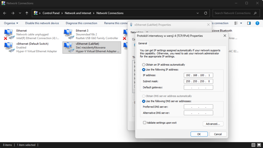 PowerShell - budowa własnego laba - konfiguracja sieci PowerShell - budowa własnego laba - konfiguracja sieci
