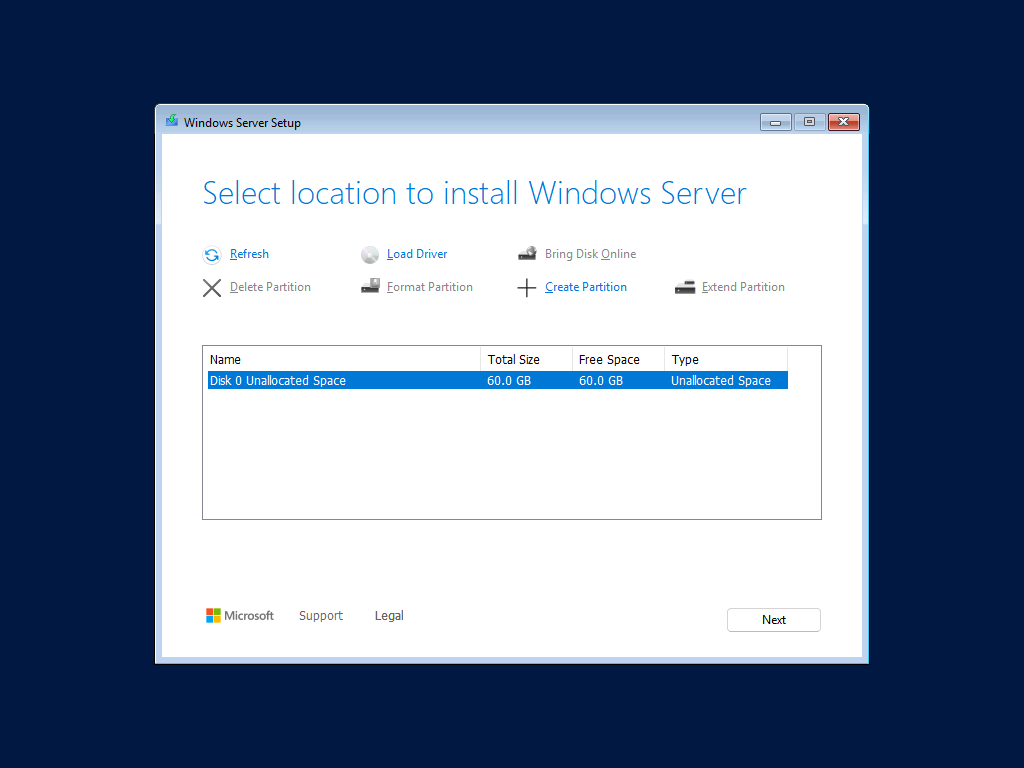 PowerShell - budowa własnego laba - Instalacja Windows Server - select location PowerShell - budowa własnego laba - Instalacja Windows Server