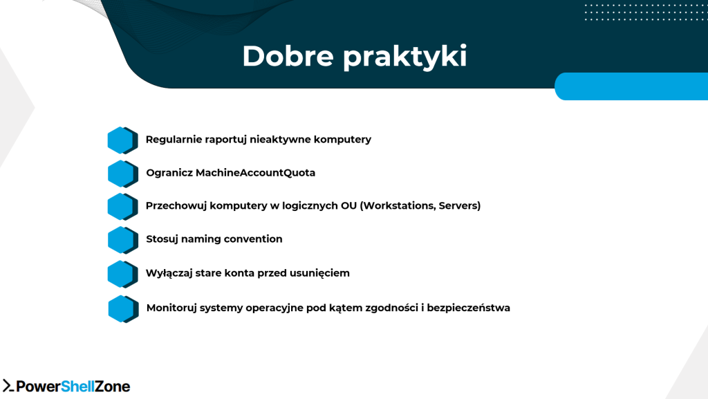 PowerShell dla Administratora Active Directory - Domena - konto komputera - dobre praktyki PowerShell dla Administratora Active Directory - Domena - konto komputera - dobre praktyki